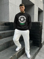 Мъжки суитшърт черен OZONEE JS/8B1768/3