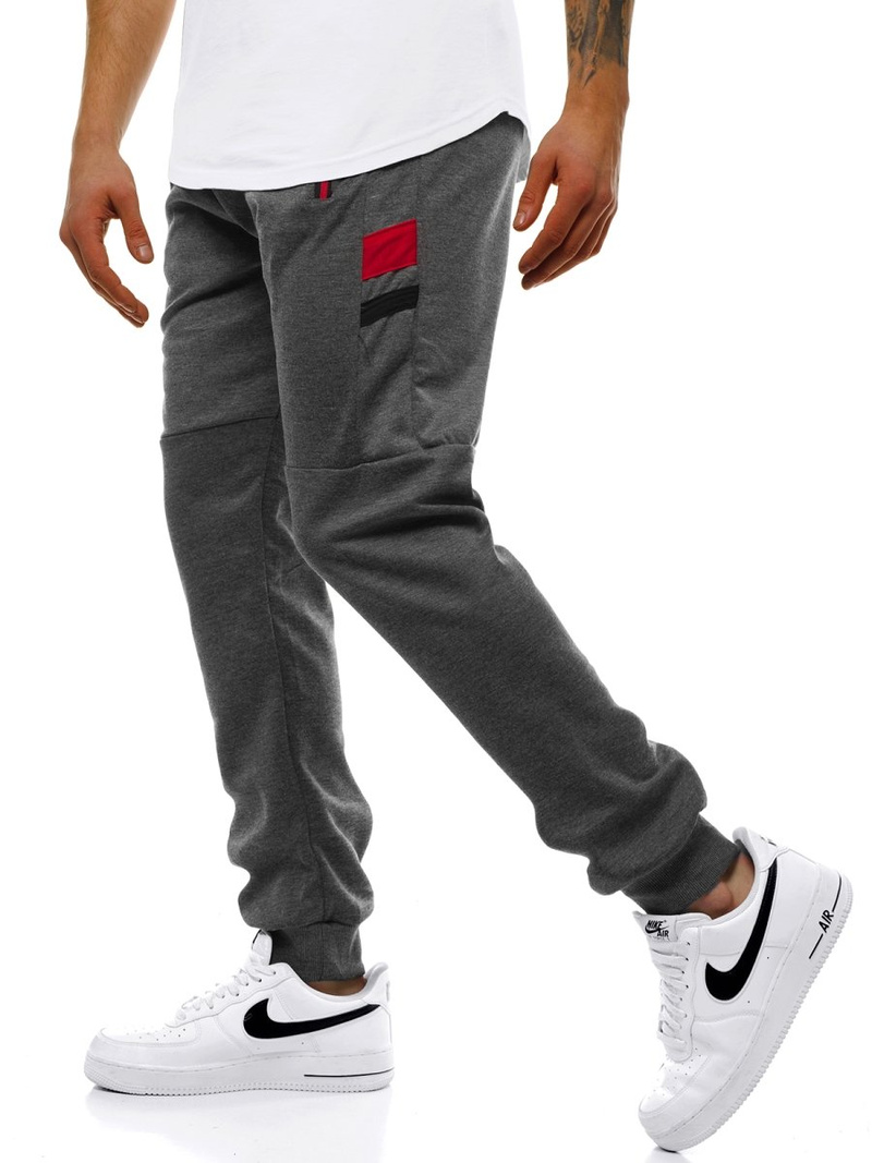 Мъжко долнище на анцуг графитно OZONEE JS/JZ11025