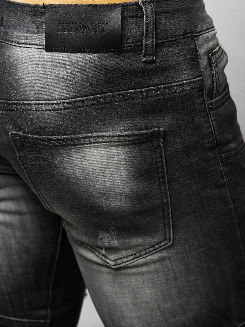 Мъжки дънки черни OZONEE NB/MP0046N