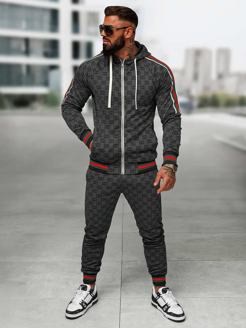 Мъжки спортен екип черен OZONEE O/FF5111AB