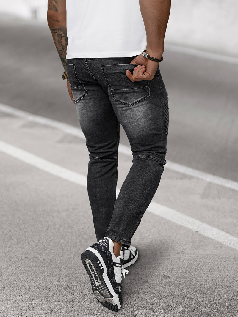 Мъжки дънки черни OZONEE NB/MP0142N