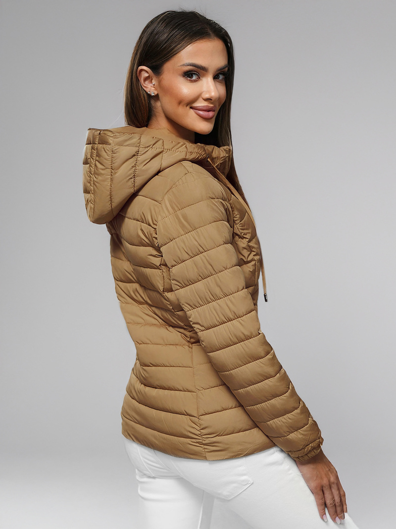 Дамско яке тъмно-бежово OZONEE JS/16M9103/84