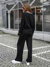 Дамски анцуг от две части черен OZONEE JS/26C8802/3