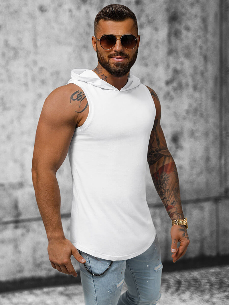 Мъжка тениска бяла OZONEE O/2537Z