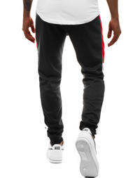 Мъжко долнище на анцуг черни OZONEE JS/JZ11027