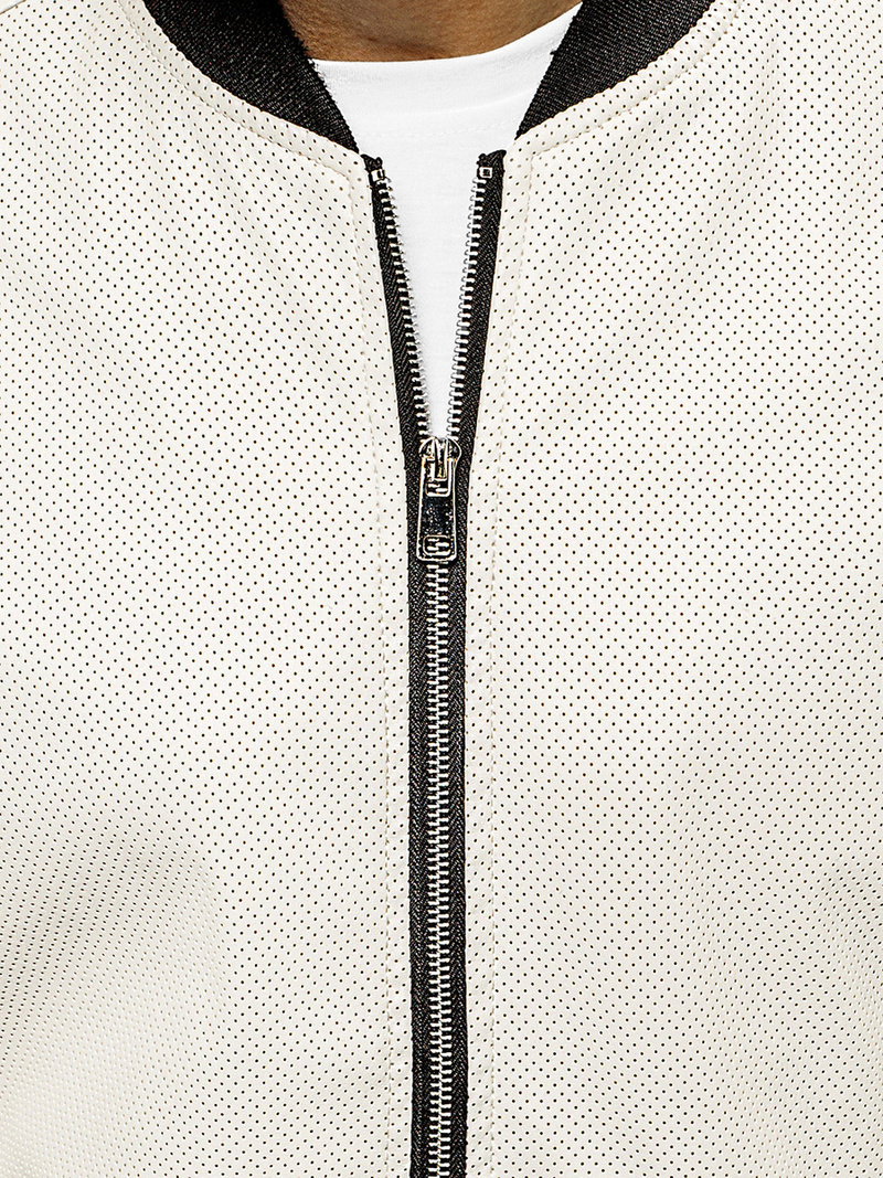 Мъжко яке бял OZONEE N/7110/8