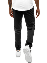 Мъжко долнище на анцуг черно JS/XW032S