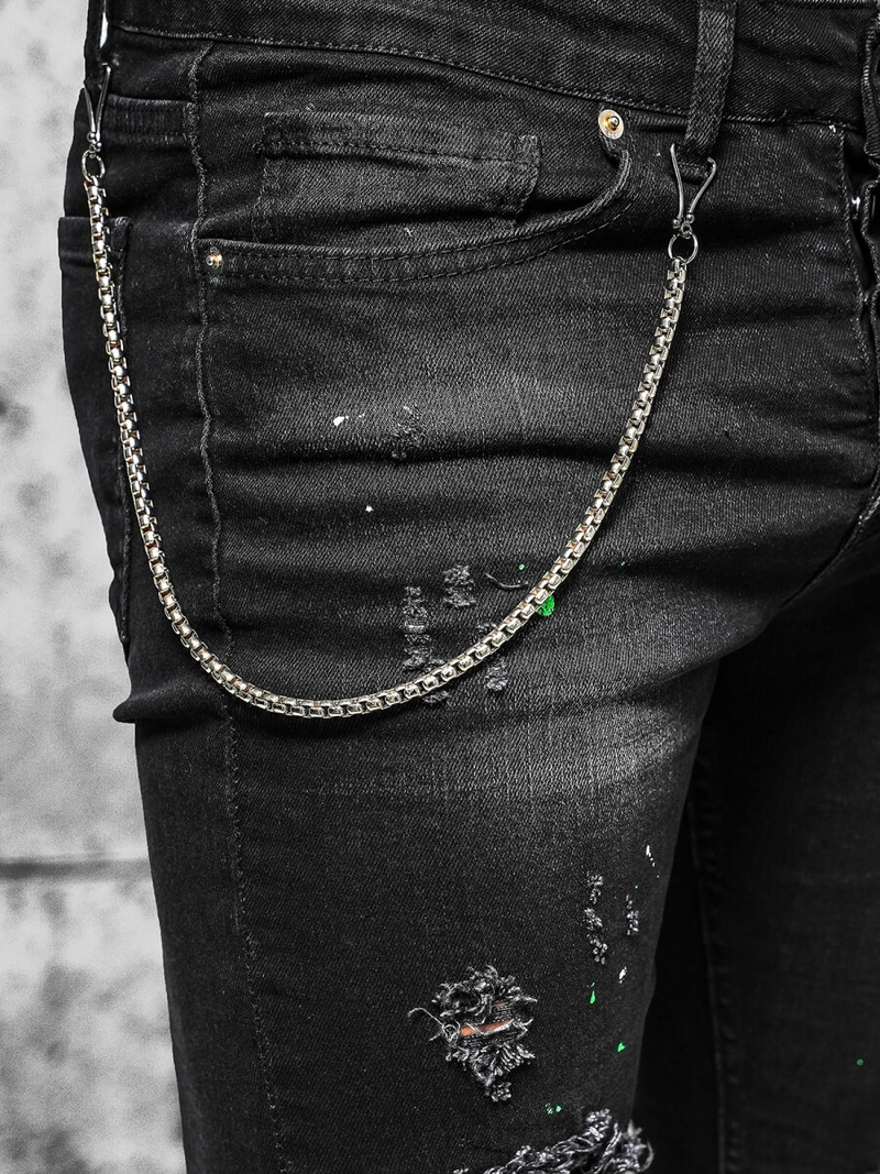 Мъжки дънки черни OZONEE O/MB460