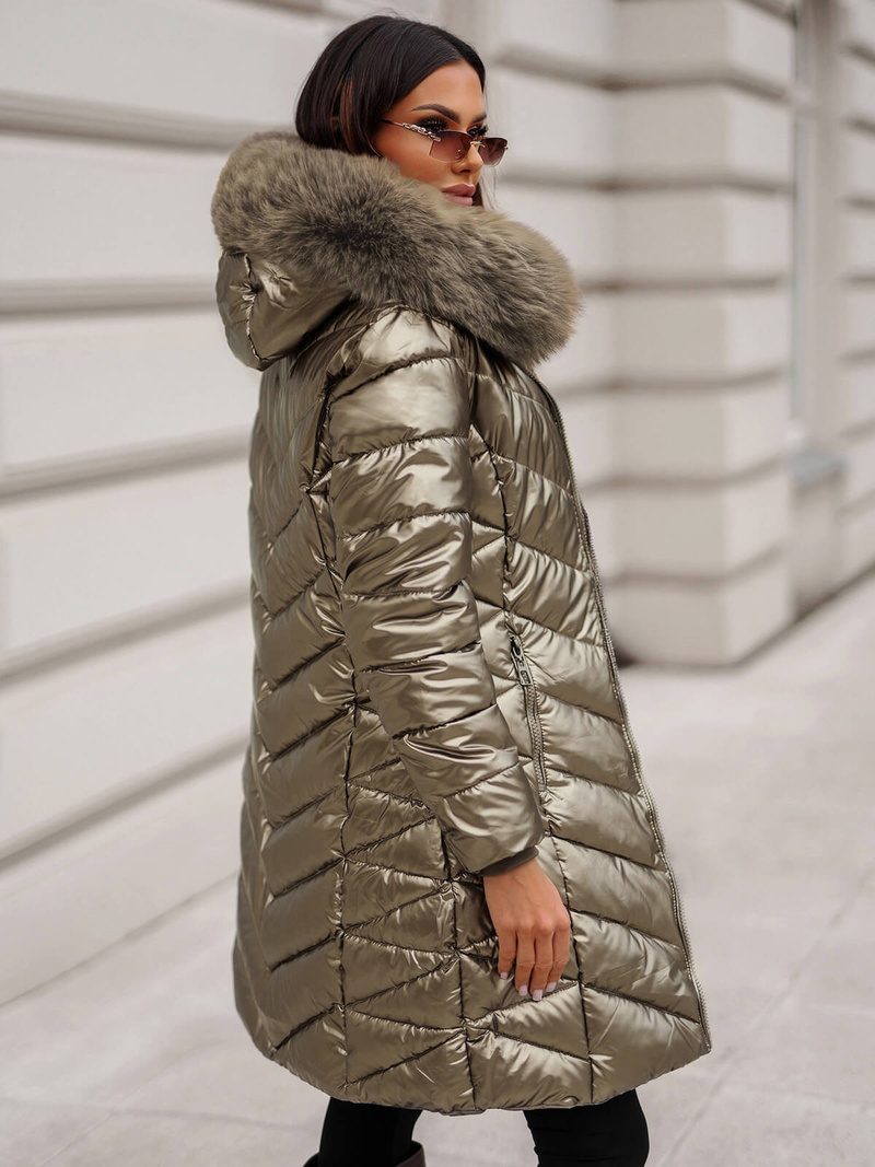 Дамско яке злато OZONEE JS/16M9100/403Z