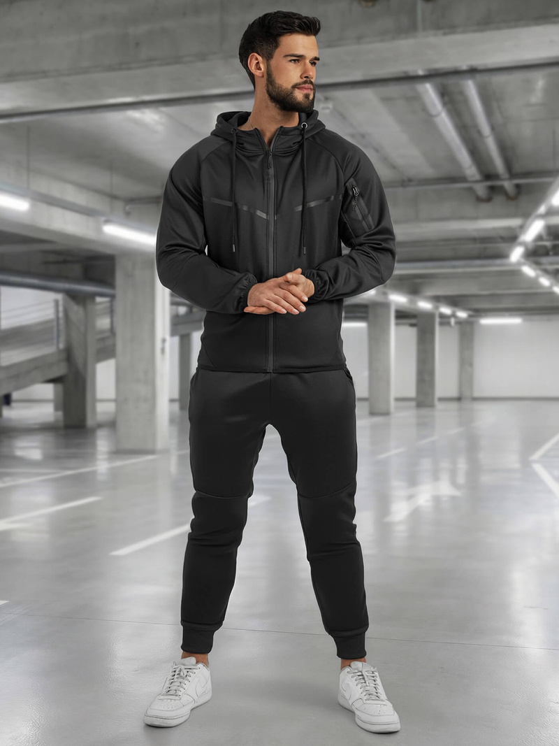 Мъжки спортен екип черен OZONEE JS/8C1966/3