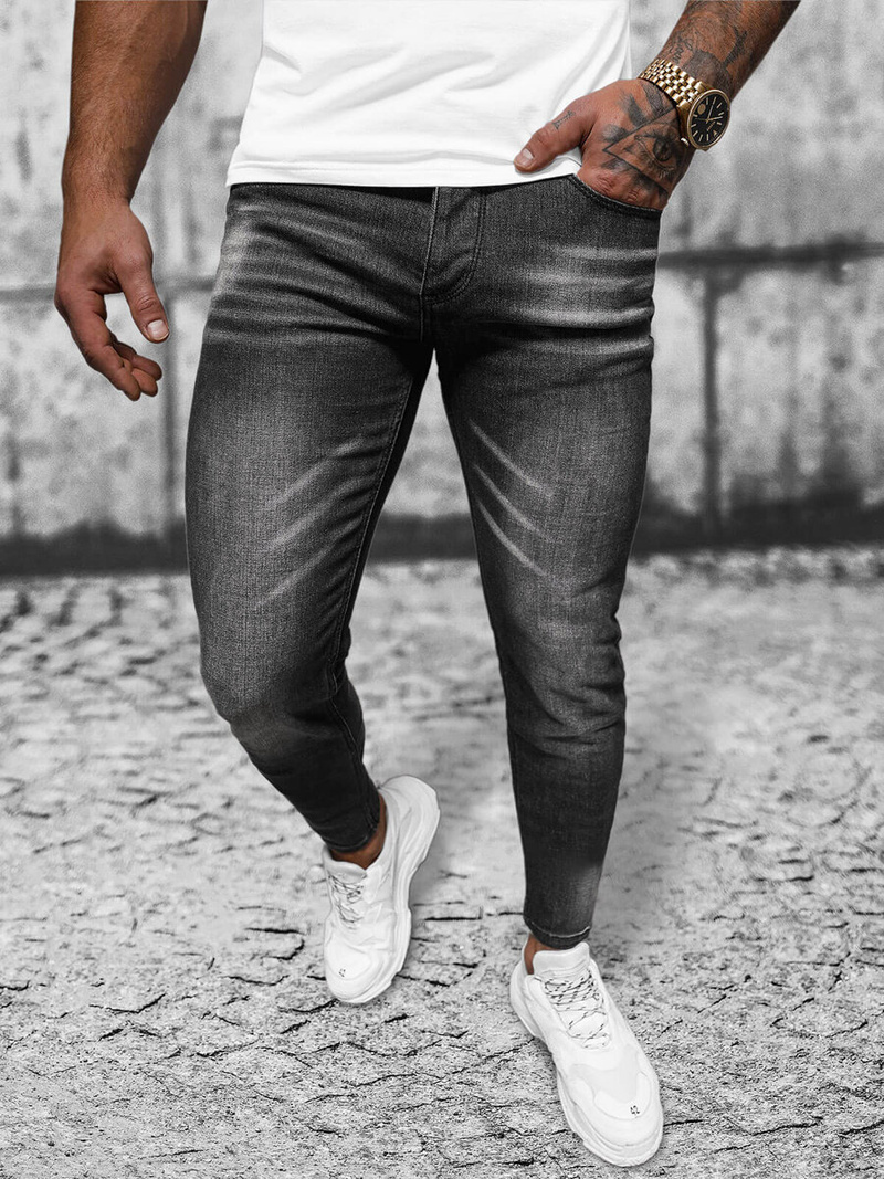 Мъжки дънки черни OZONEE NB/MP0199N