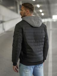 Мъжко яке черна OZONEE JS/8M985/392Z