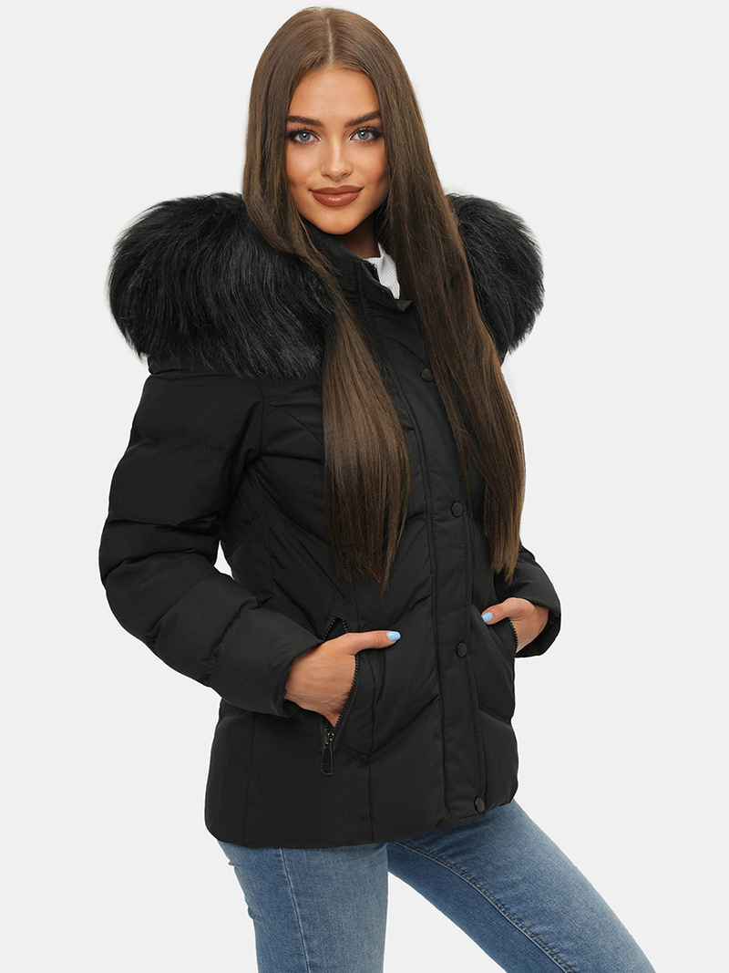 Дамско яке черна OZONEE JS/M9057/392