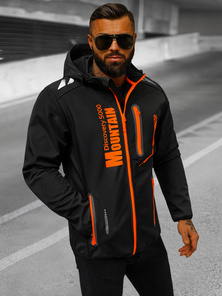 Мъжко softshell яке черно и оранжево OZONEE JS/HH026/1