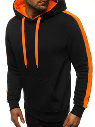 Мъжки суитшърт черно и оранжево OZONEE JS/2012