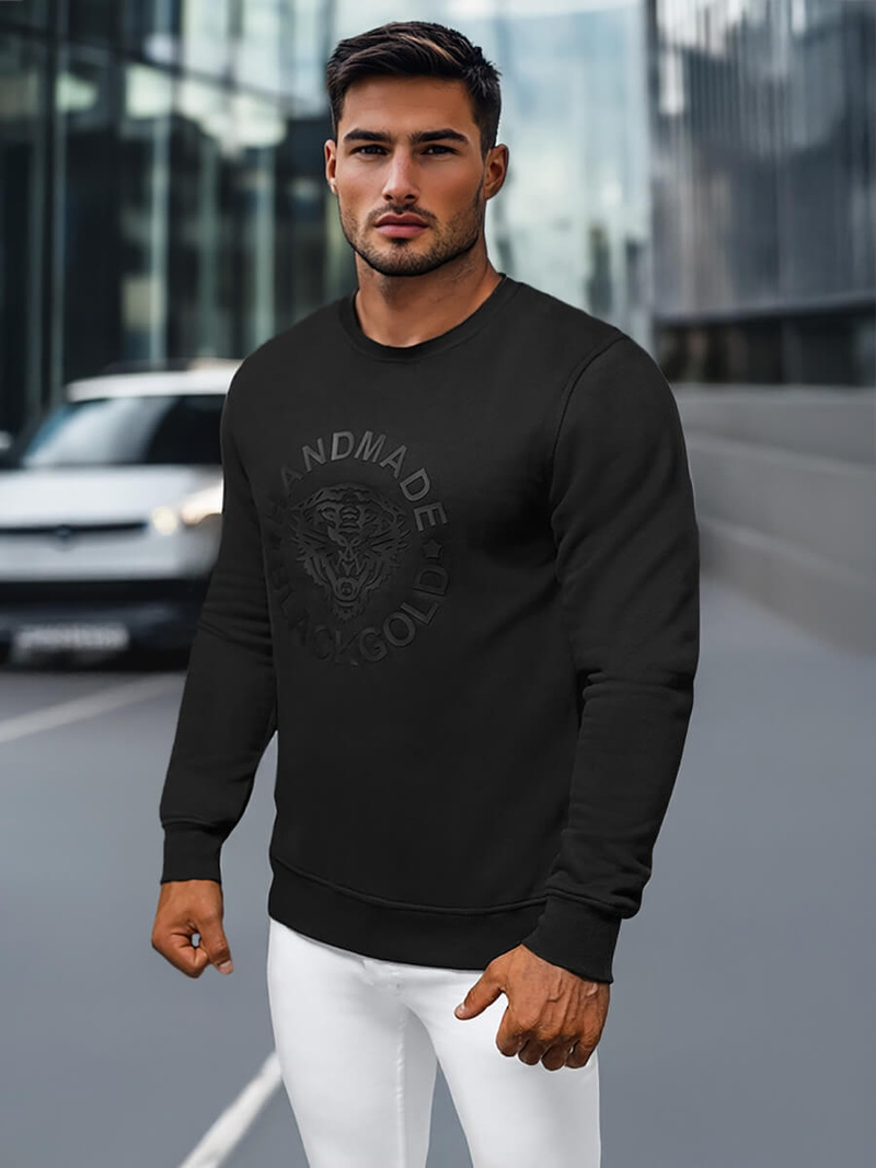 Мъжки суитшърт черен OZONEE NB/MF2008Z