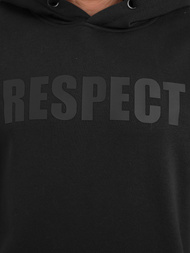 Мъжки суитшърт с качулка черен OZONEE JS/8B1968/3