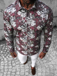 Мъжка риза бордо OZONEE O/3322Z