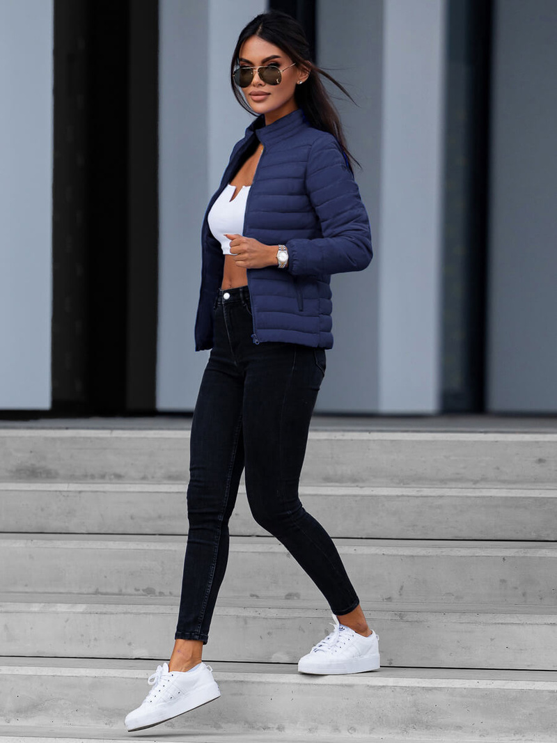 Дамско яке тъмнсиня OZONEE JB/JP1141Z