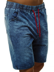 Мъжки къси дънкови панталони синьо OZONEE JS/KK1070/3