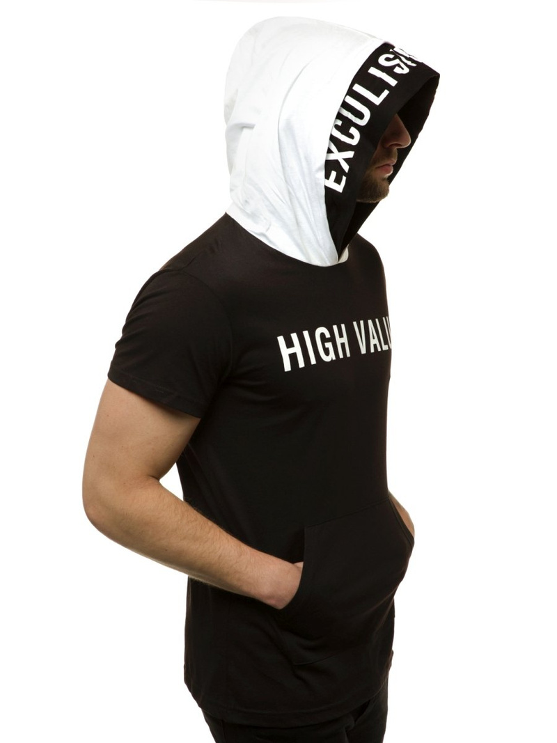 Мъжка Тениска черни OZONEE MAD/3076