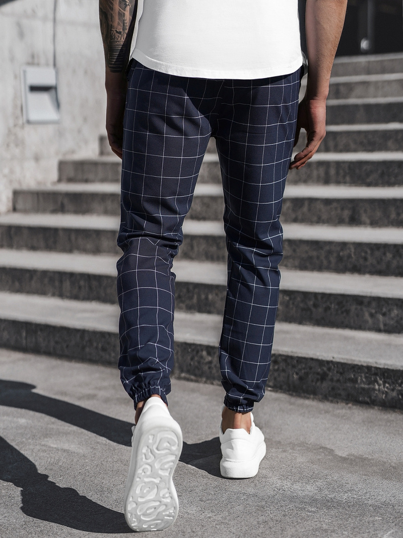 Мъжки панталони чино тъмносиньо OZONEE DJ/2275/22Z