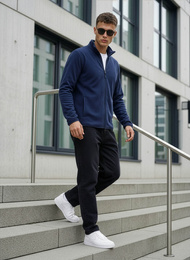 Мъжки суитшърт тъмносин OZONEE JS/HH016/25