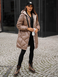 Дамско яке камел OZONEE JS/5M3189/84Z